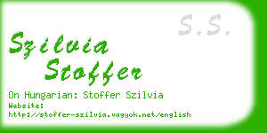 szilvia stoffer business card